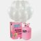 bombona de helio grande con 50 globos de látex blanco metalizado