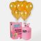 bombona de helio grande con 50 globos oro