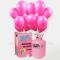bombona de helio grande con 50 globos rosa