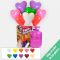 bombona de helio grande con 50 globos de corazón elige el color