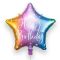 globo foil estrella 45cm Happy Birthday full color