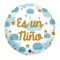 globo foil metalico 45cm bautizo babyshower niño