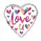 Globo foil metálico blanco love de 45cm