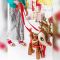 Globo foil metalico reno de navidad composicion
