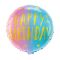 Globo foil 45 cm “Happy Birthday” con diseño rosa/azul