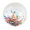 Globo DECO Látex Gigante 80cm Transparente con Confeti Real