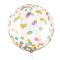 Globo Bubble Transparente 40 cm con Confeti de colores