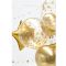 Globos bubble 40cm transparente confeti dorado