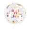 Globo Bubble Burbuja Happy Birthday Unicornios Transparente 45 cm