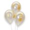 Bolsa 12 globos DECO Sempertex® Látex 30cm Blancos Mi Primera Comunion en Dorado