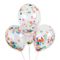 Bolsa 6 Globos DECO Látex 30cm Transparentes con Confeti Real