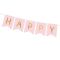guirnalda banderines happy birthday rosa y oro