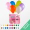 pack de bombona de helio pequeña con 30 globos de látex