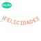 Set globos de letras FELICIDADES Foil 41cm Plata