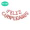 Set globos de letras FELIZ CUMPLEAÑOS Foil 41cm Plata