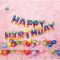 Set Happy Birthday Letras Foil 35cm Arcoiris. SOLO AIRE
                            