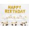 Set Happy Birthday Letras Foil 35cm Oro. SOLO AIRE