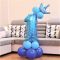 Set de globos de cumpleaños con pie 110cm con número Azul. Muestra 2