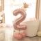 Set de globos de cumpleaños con pie 110cm con número Rosa Dorado. Muestra 3