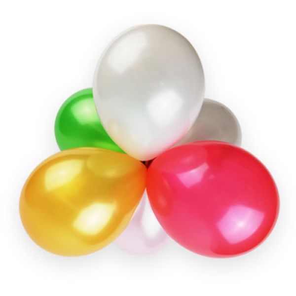 Bolsa 50 Globos Pequeños de Látex 13cm Colores Metalizados Surtidos