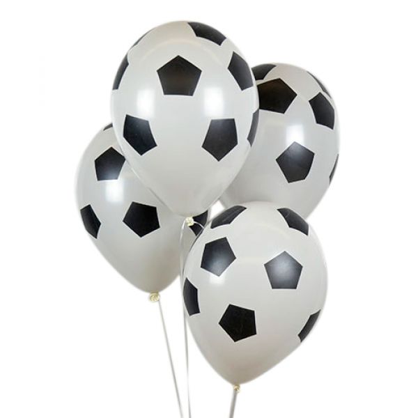 Bolsa 6 globos látex 28cm Fútbol ¡Para los más futboleros!