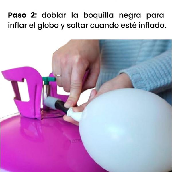 Bombona de helio con 30 globos y cinta - Partywinkel