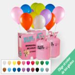 2 bombonas de helio grandes con 100 globos. Elige el color