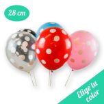 Bolsa de 12 globos DECO Sempertex® látex de 30cm Lunares. Pincha y elige el color