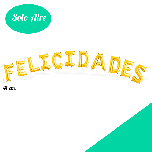 Set FELICIDADES Letras Foil 41cm Oro