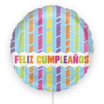 Globo Foil 45cm DECO "Feliz Cumpleaños" Chevron Anagram®