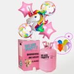 globos de unicornio con bombona de helio grande