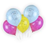 6 globos de látex de 30cm de Bob Esponja