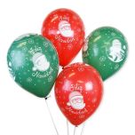 Bolsa 12 Globos DECO Sempertex® Látex 30cm Feliz Navidad