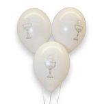 Bolsa 12 globos DECO Strong Balloonsx® Látex 30cm Mi Primera Comunion Blanco Puro
