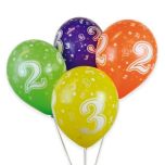 globos de numeros de colores
