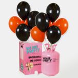 Pack Helio Maxi Globos Negros&Naranja Halloween