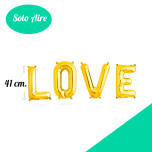 LOVE Letras Foil 41cm Oro