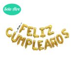 Set FELIZ CUMPLEAÑOS Letras Foil 41cm Oro