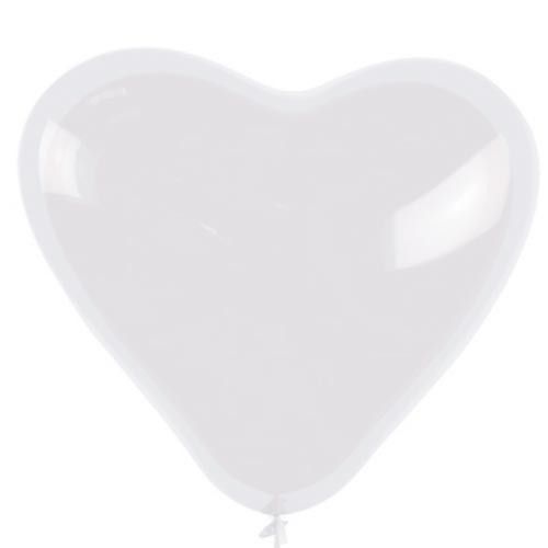 Bolsa 12 Globos DECO Látex Corazón YUMBO 42cm Transparentes