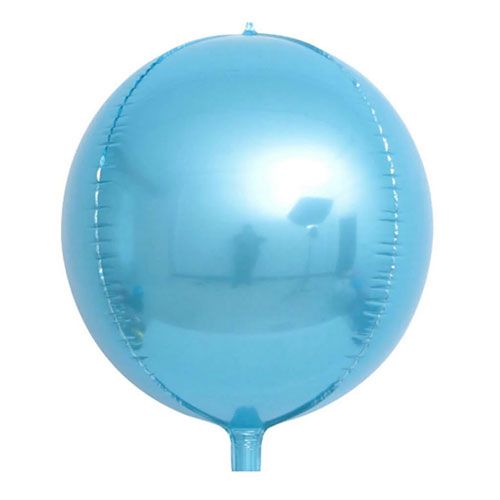 globo foil esfera orbz 40cm azul cromado