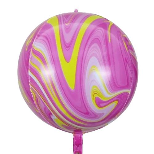 globo foil esfera orbz 40cm marble azul
