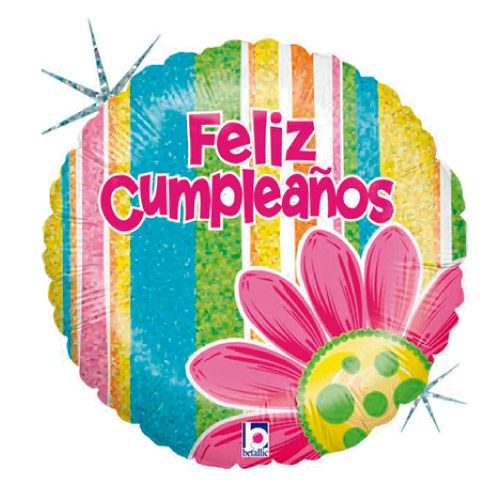 globo foil metalico feliz cumpleaños 