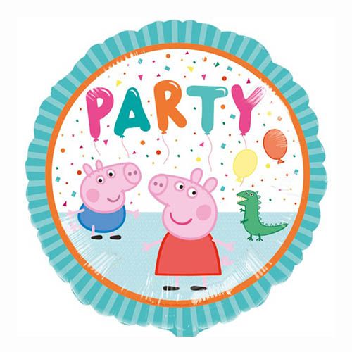 Globo foil metálico dibujos Peppa Pig party