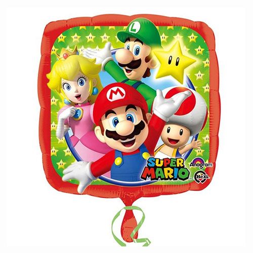 globo foil metalico cumpleaños Mario Bros Anagram