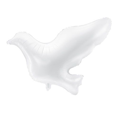 globo foil metalico paloma blanca 77x66cm