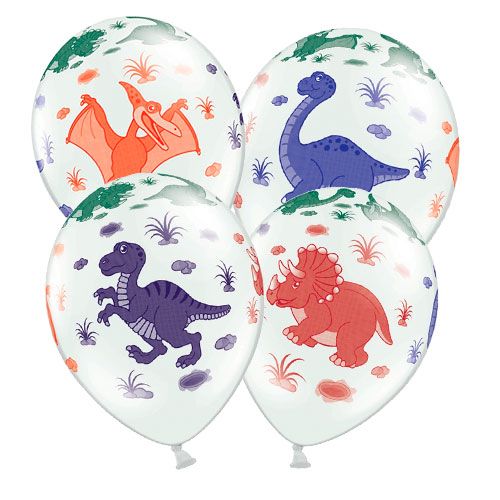 globos con dibujos de dinosaurios