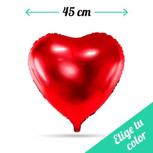 Globos Foil DECO Corazón 45cm. Pincha y elige el color