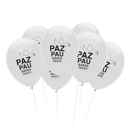 globos de látex 25cm día de la paz