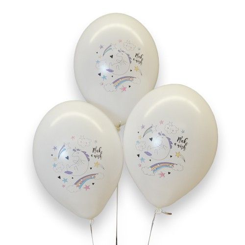 Bolsa 6 Globos DECO Strong Balloons® Látex 30cm Unicornio