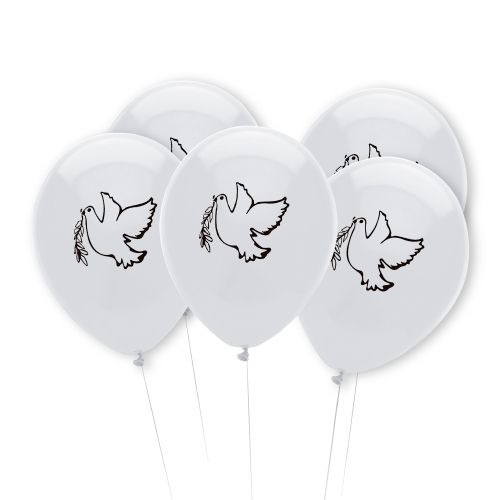Globos de latex 25cm Paloma de la Paz